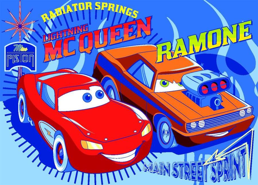  Covoras copii Cars McQueen&Ramone