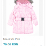 geaca fete iarna roz ieftina